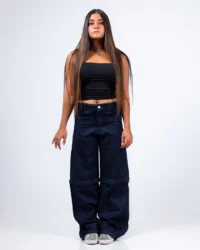 Dark Pants with Hidden Zipper/Jorts