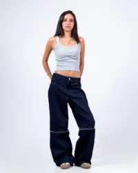 Dark Pants with Zipper/Jorts