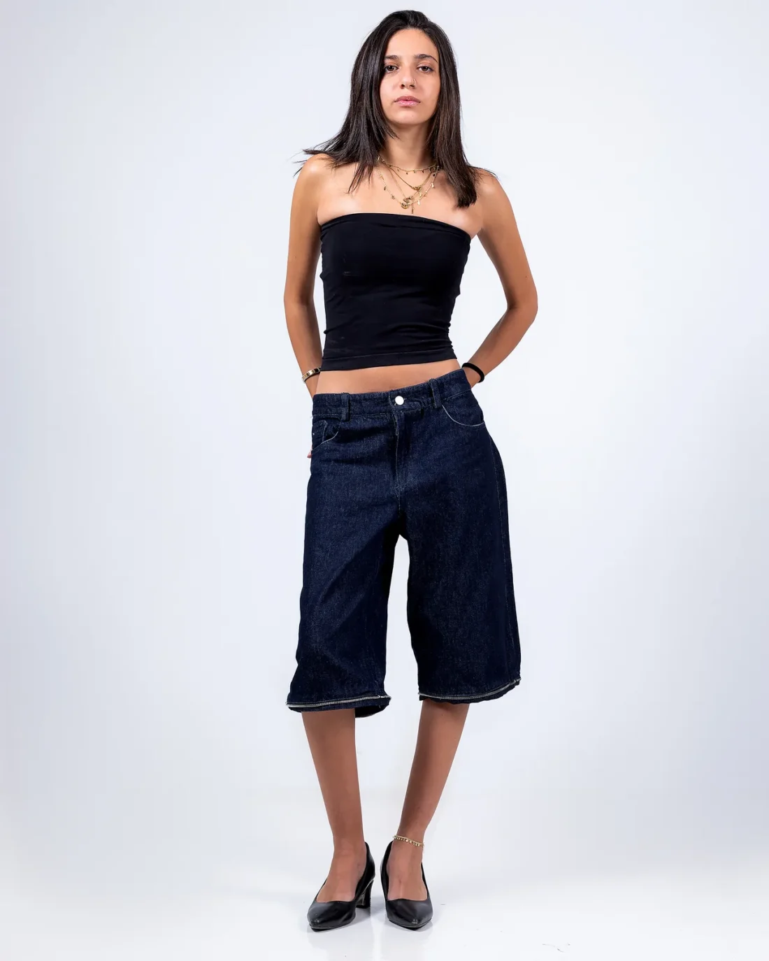 Dark Pants with Zipper/Jorts, photo 5